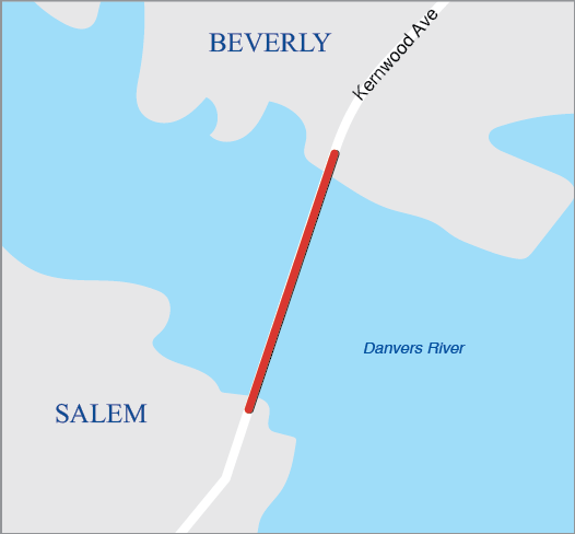 Beverly, Salem: Drawbridge Replacement/Rehabilitation of B-11-005=S-01-013, Kernwood Avenue over Danvers River 